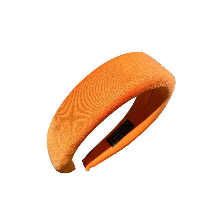 Women's Yellow Thick Sponge Hair Hoop Wide Side - Image 16