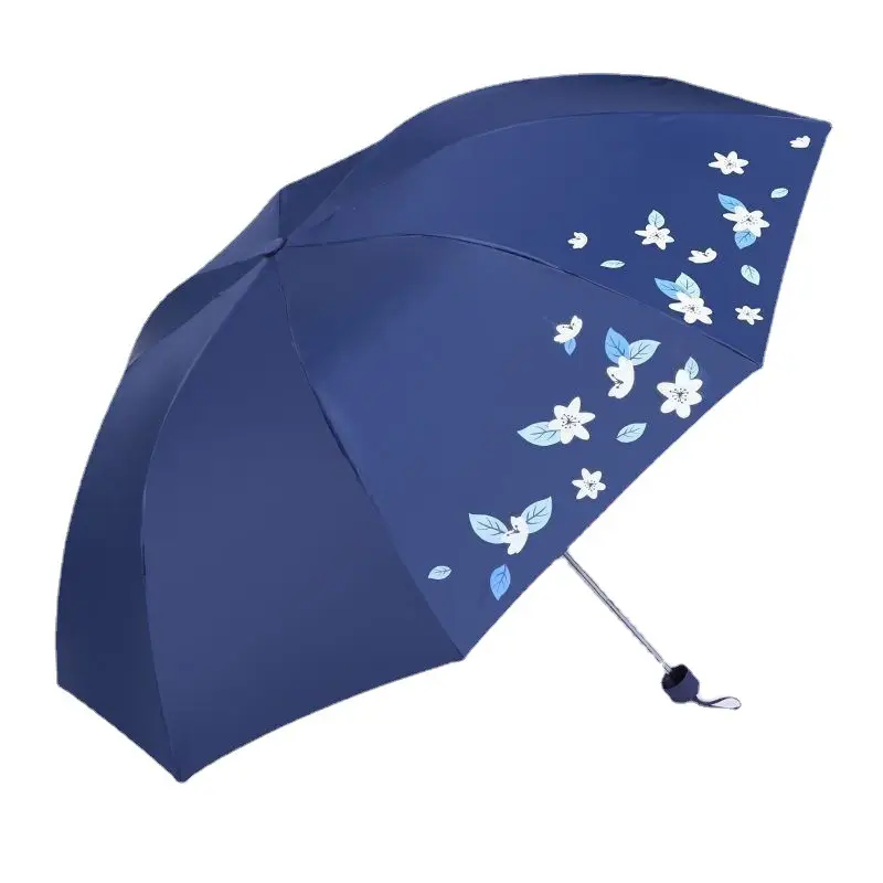 Paradise Pink Floral 3-Fold Sun Umbrella