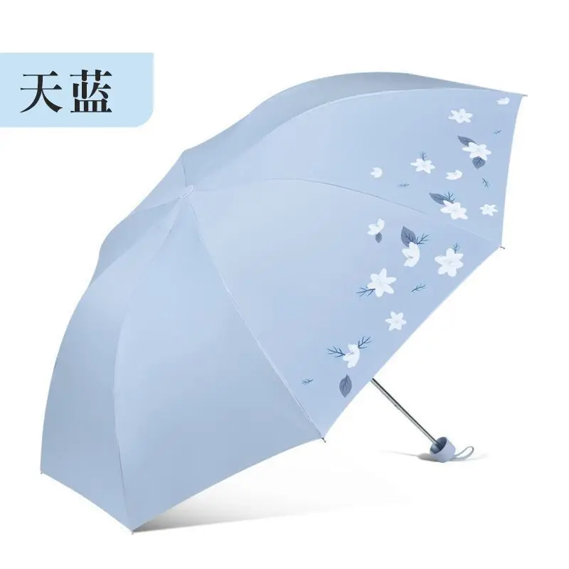 Paradise Pink Floral 3-Fold Sun Umbrella