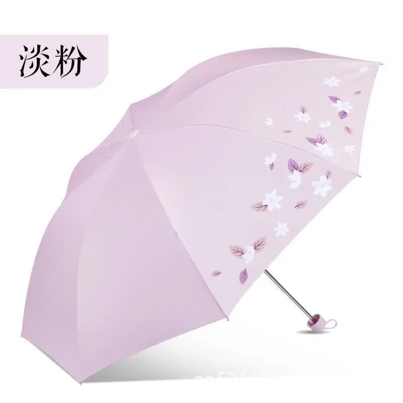 Paradise Pink Floral 3-Fold Sun Umbrella