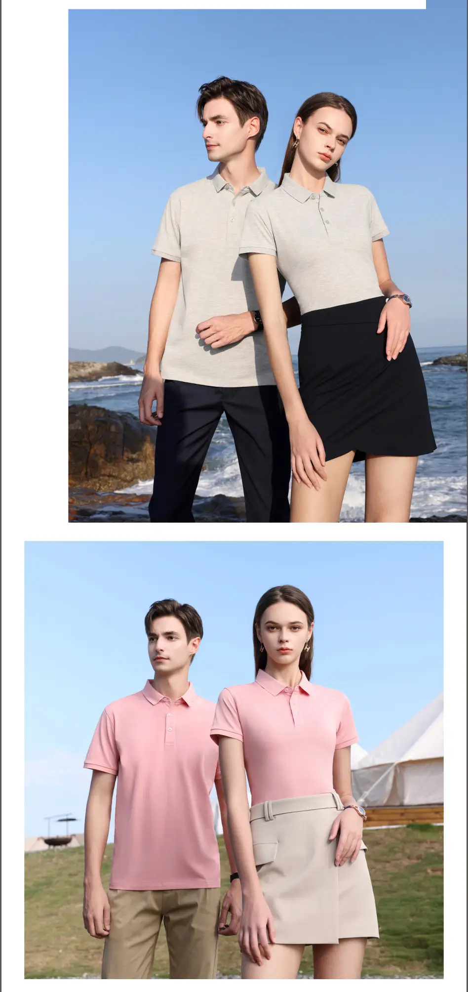 Men Light Blue Polo Shirt with Logo Print — feature 16