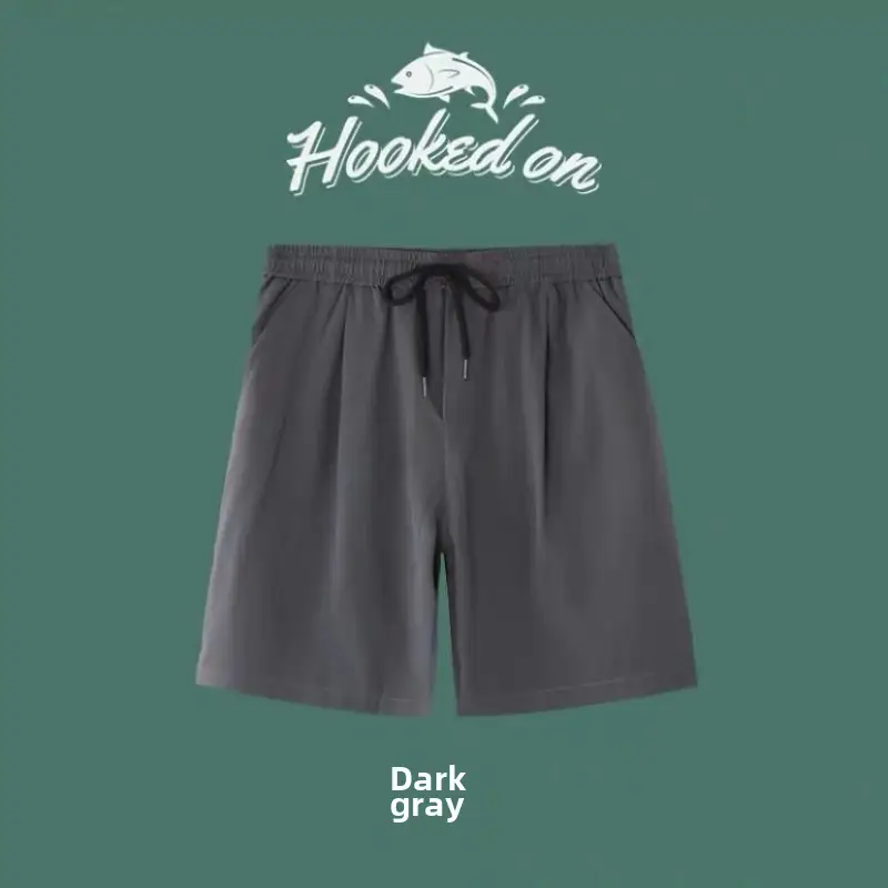 Men's Grey Ice Silk Sports Shorts Large - Image 22