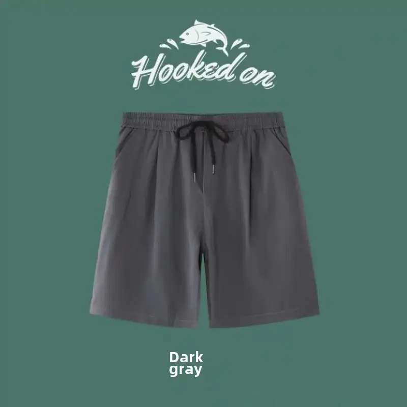 Men's Grey Ice Silk Sports Shorts Large - Image 23