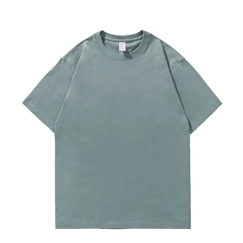 Men Blue Cotton T-Shirt Long Sleeve Summer Loose Fit - Image 21