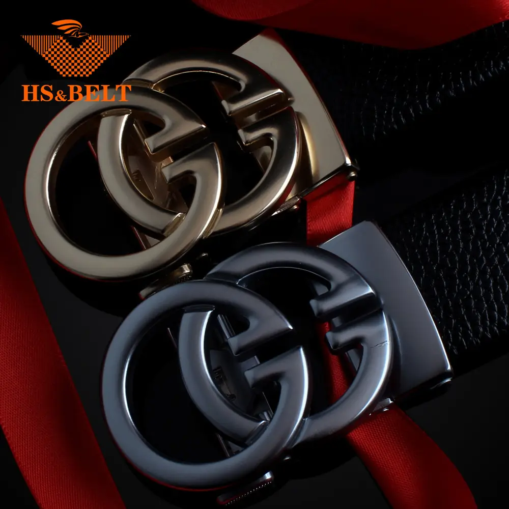 Hongsheng Men's Genuine Leather Belt with Hollow Letter Buckle - Image 14