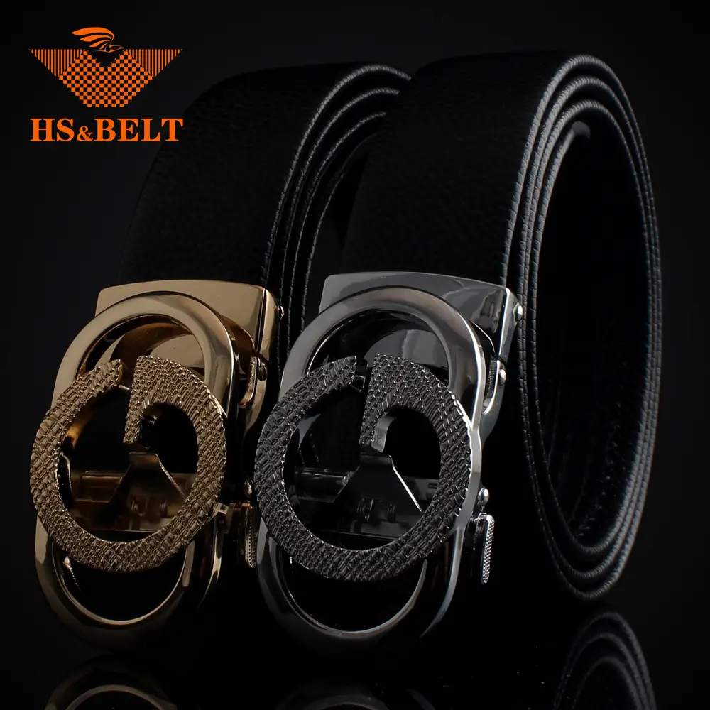Hongsheng Men's Genuine Leather Belt with Hollow Letter Buckle - Image 15
