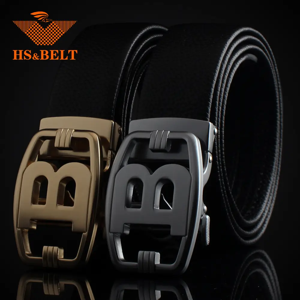 Hongsheng Men's Genuine Leather Belt with Hollow Letter Buckle β feature 10