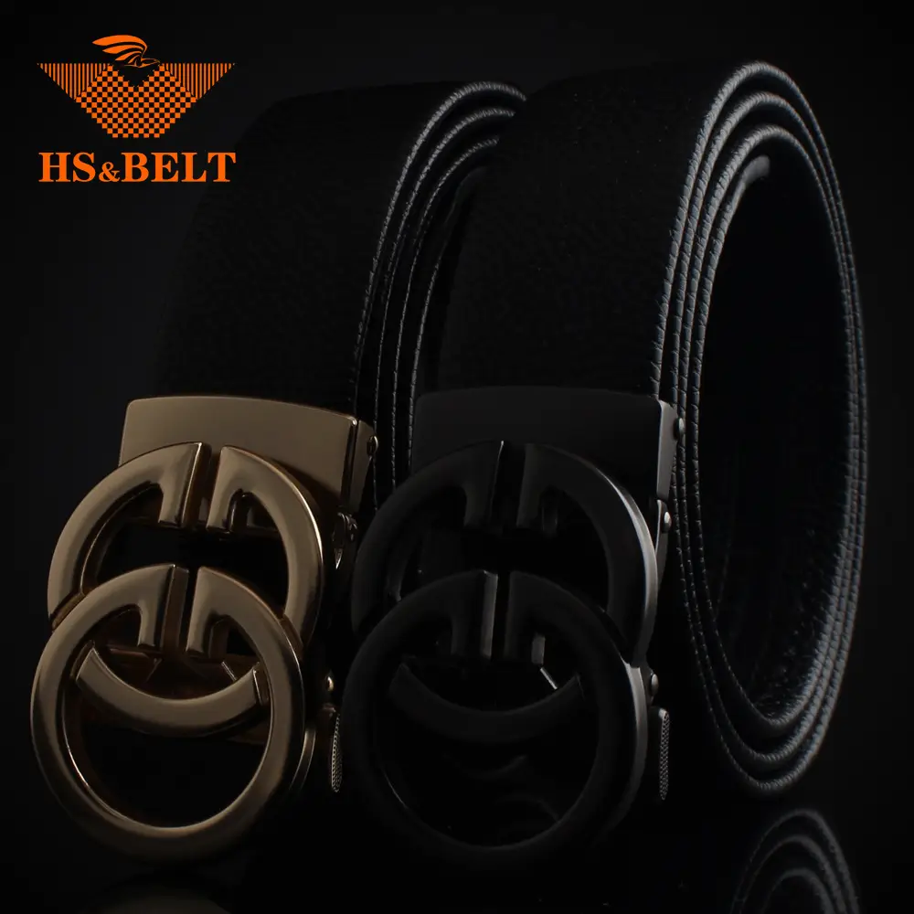 Hongsheng Men's Genuine Leather Belt with Hollow Letter Buckle β feature 8