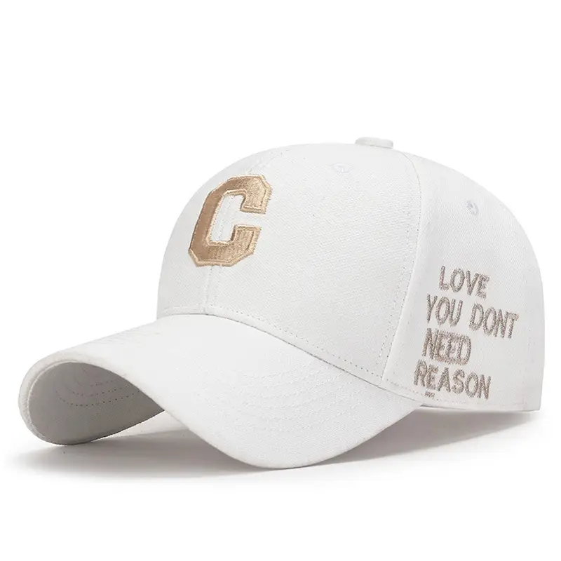 Men's C Letter Cap Beige Spring Autumn - Image 3