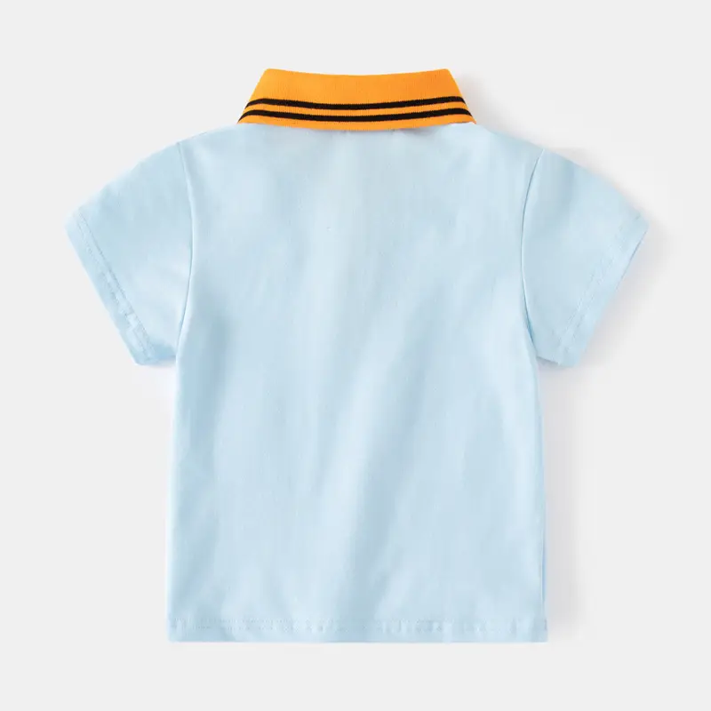 Boys Space Cartoon Polo Shirt Light Blue 2024 — feature 4