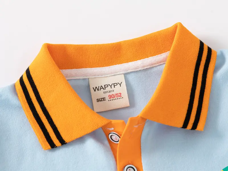 Boys Space Cartoon Polo Shirt Light Blue 2024 — feature 7