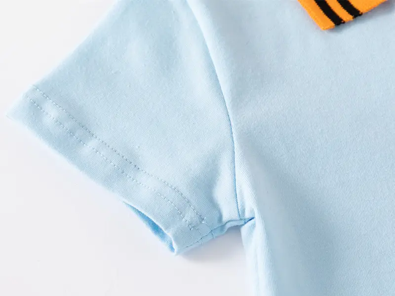 Boys Space Cartoon Polo Shirt Light Blue 2024 — feature 9