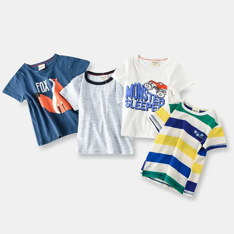 Kids Cotton T-Shirt Gray Marbled 2026 - Image 5