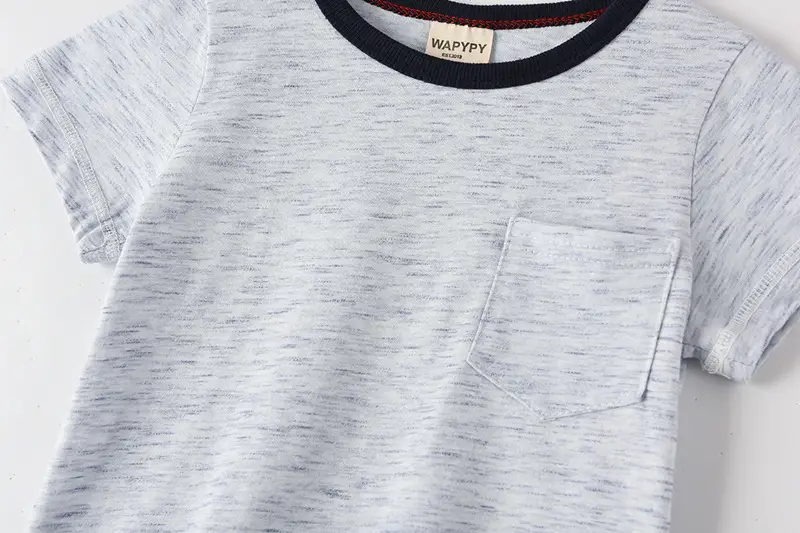 Kids Cotton T-Shirt Gray Marbled 2026 — feature 9