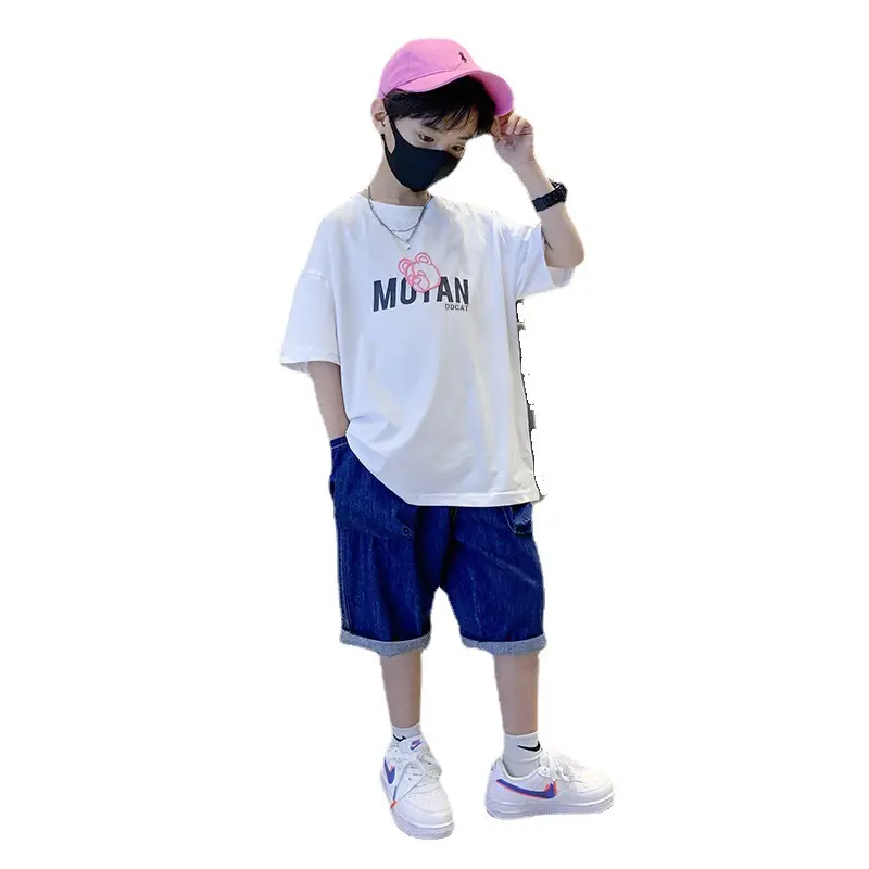 Kids Cotton T-Shirt Yellow Cartoon Print Summer Wear - Image 7