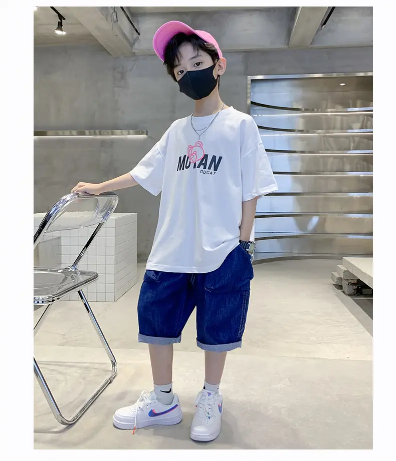 Kids Cotton T-Shirt Yellow Cartoon Print Summer Wear — feature 14