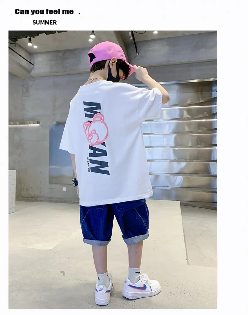 Kids Cotton T-Shirt Yellow Cartoon Print Summer Wear — feature 15
