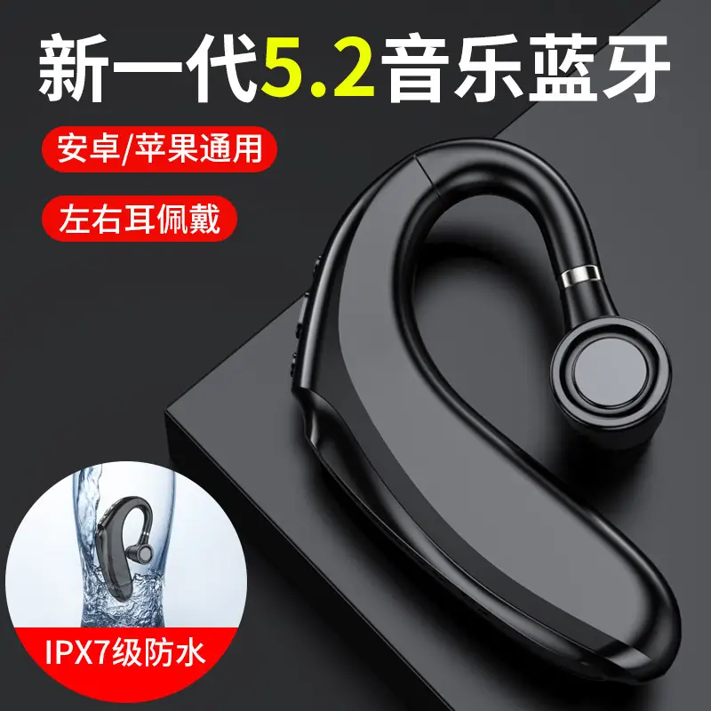 Blue Silicone Wireless Ear Hook Bluetooth Headset - Image 8