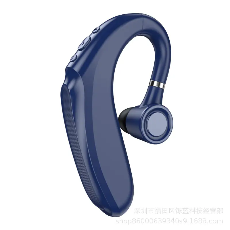 Blue Silicone Wireless Ear Hook Bluetooth Headset - Image 3