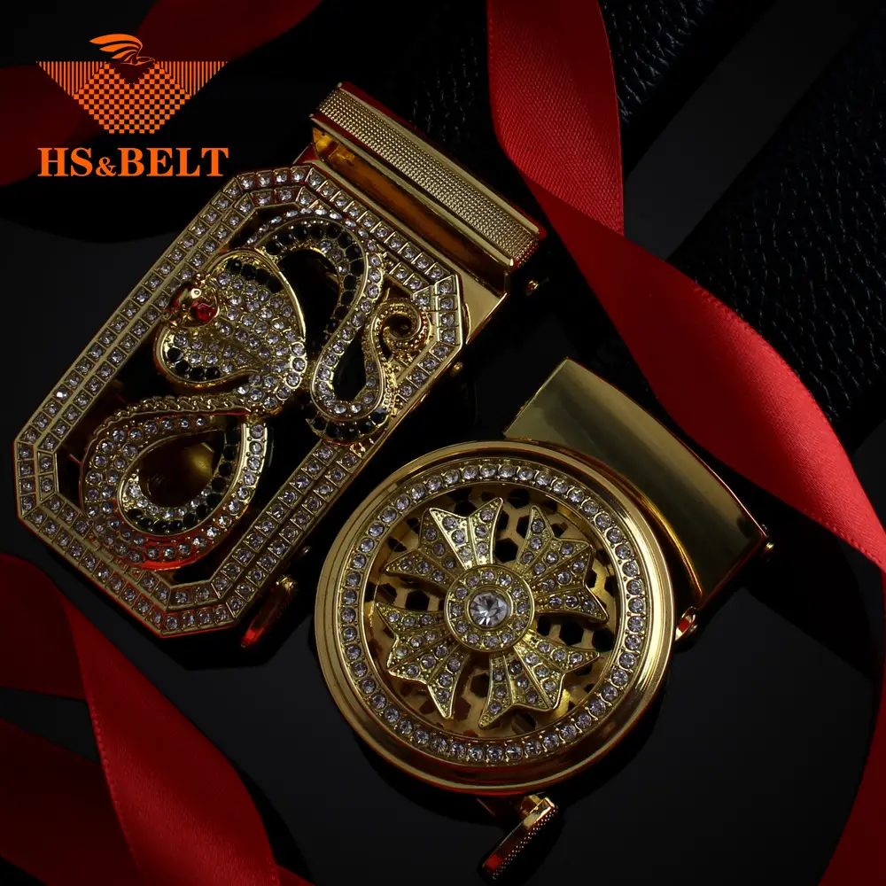 Hongsheng Men's Rhinestone Inlay Belt with Dragon Design - Image 14