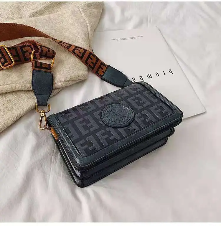 Black PU Leather Crossbody Bag for Women - Image 2