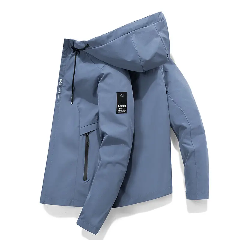 Dropshipping Jacket Men's Jacket 2024 Spring and Autum New Korean Style Casual Hooded Youth Men's Tops Trendy