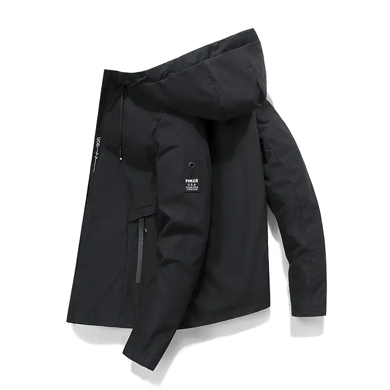 Dropshipping Jacket Men's Jacket 2024 Spring and Autum New Korean Style Casual Hooded Youth Men's Tops Trendy