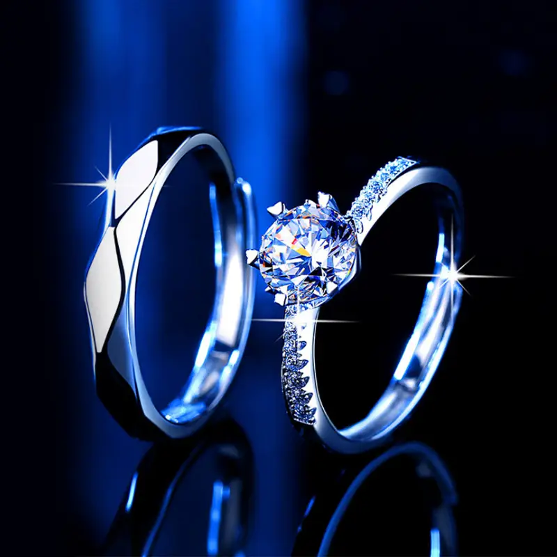 Clearance Moissanite Wedding Ring Silver Platinum Plated 1 Karat - Image 28