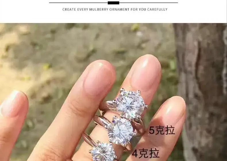 Clearance Moissanite Wedding Ring Silver Platinum Plated 1 Karat — feature 28