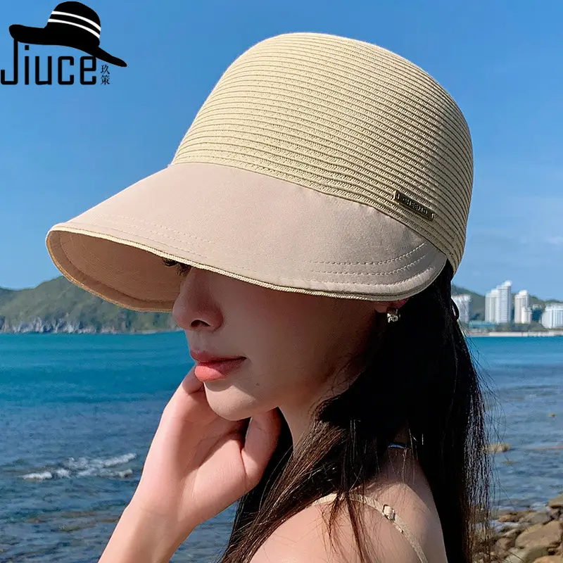 Women Straw Fisherman Hat Sunscreen Cap Small