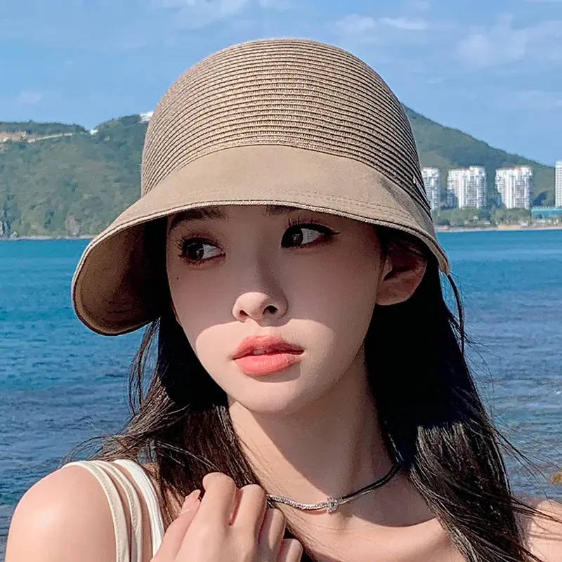 Women Straw Fisherman Hat Sunscreen Cap Small