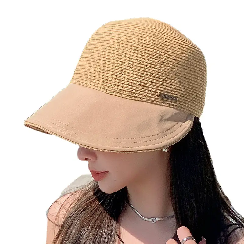 Women Straw Fisherman Hat Sunscreen Cap Small