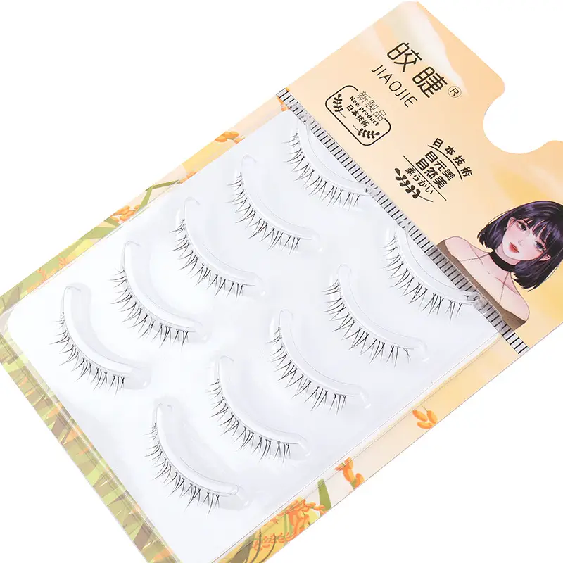 False Eyelash Set of 10 Pcs White Synthetic