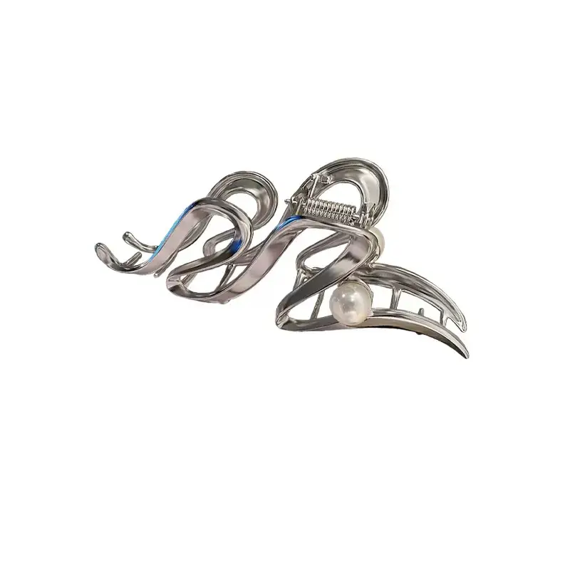 Pearl Wave Hair Clips Women's 2023 Gold Silver
