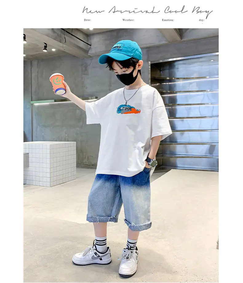Children's Printed T-Shirt Boys Summer Cartoon Design Loose Fit — feature 11