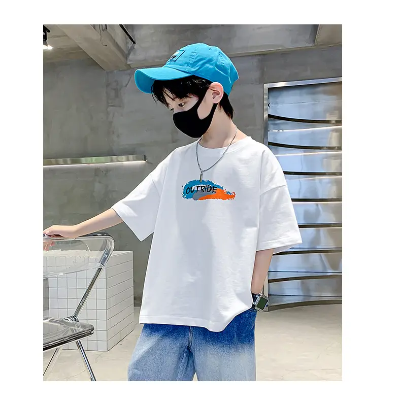 Children's Printed T-Shirt Boys Summer Cartoon Design Loose Fit — feature 13