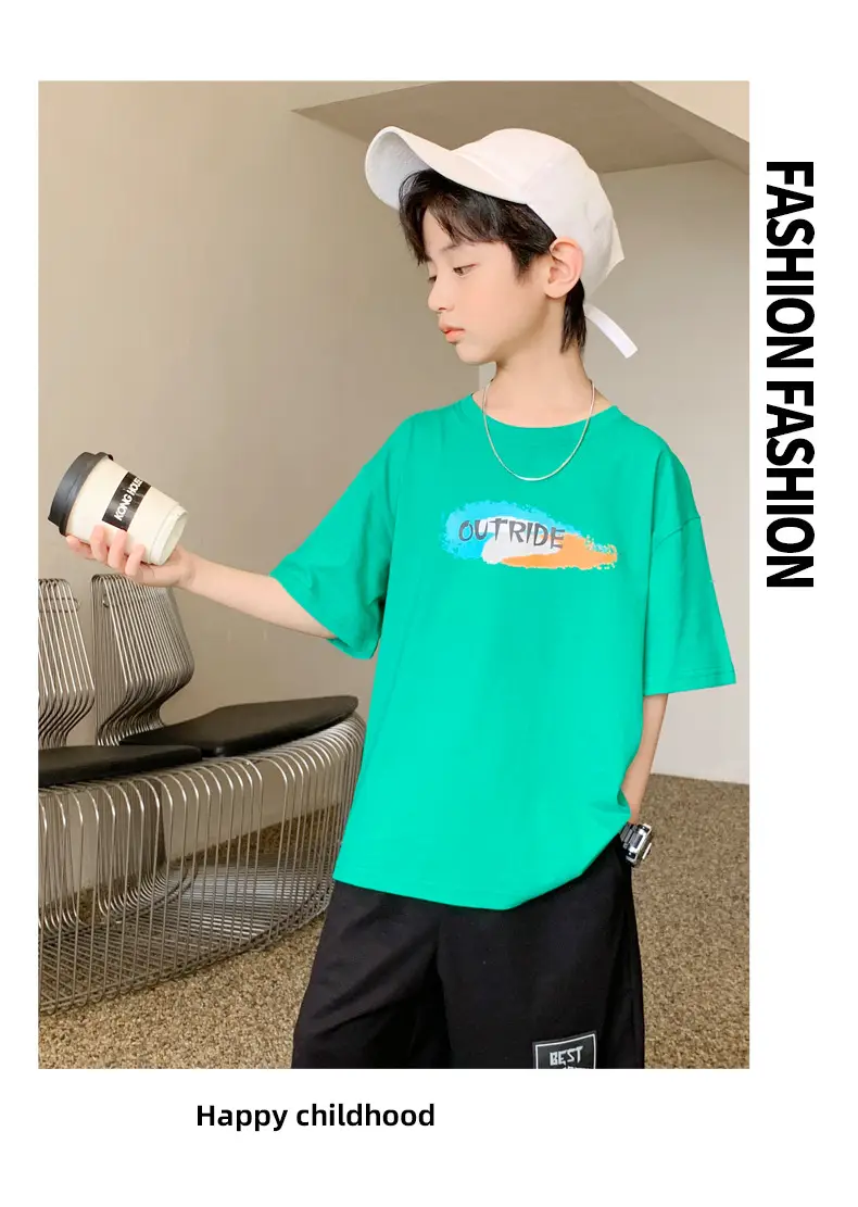 Children's Printed T-Shirt Boys Summer Cartoon Design Loose Fit — feature 27