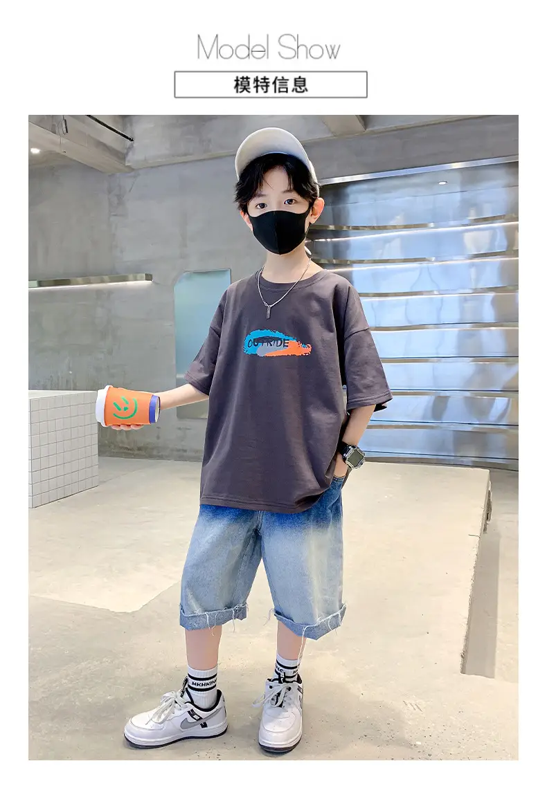 Children's Printed T-Shirt Boys Summer Cartoon Design Loose Fit — feature 7