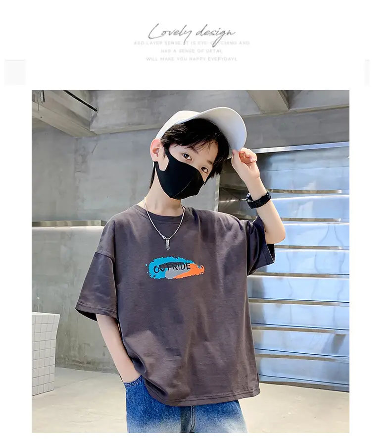 Children's Printed T-Shirt Boys Summer Cartoon Design Loose Fit — feature 8