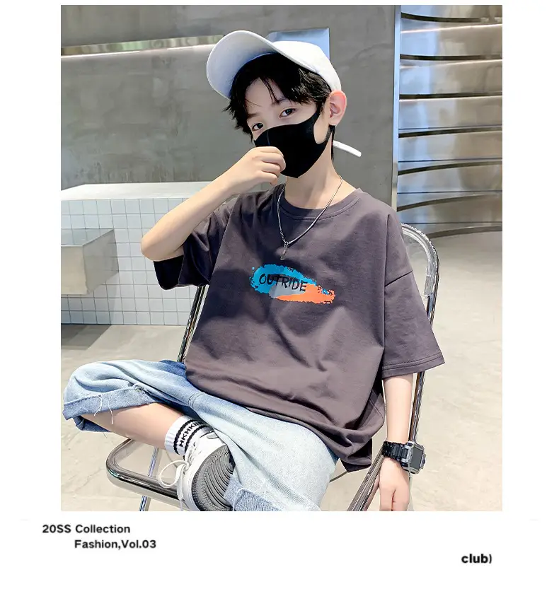 Children's Printed T-Shirt Boys Summer Cartoon Design Loose Fit — feature 9