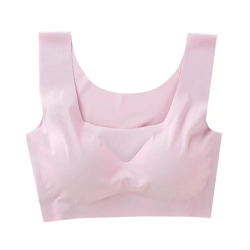 Seamless Intimates Women's Thin Bra Small Breast Push-Up No Rims Sports Sleep Vest Style Thin Summer Bra