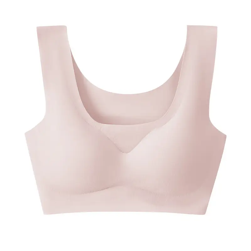 Seamless Intimates Women's Thin Bra Small Breast Push-Up No Rims Sports Sleep Vest Style Thin Summer Bra