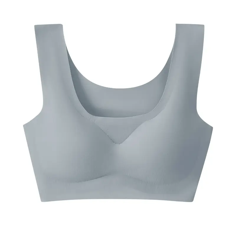 Seamless Intimates Women's Thin Bra Small Breast Push-Up No Rims Sports Sleep Vest Style Thin Summer Bra