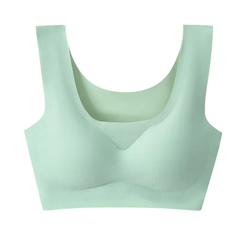 Seamless Intimates Women's Thin Bra Small Breast Push-Up No Rims Sports Sleep Vest Style Thin Summer Bra