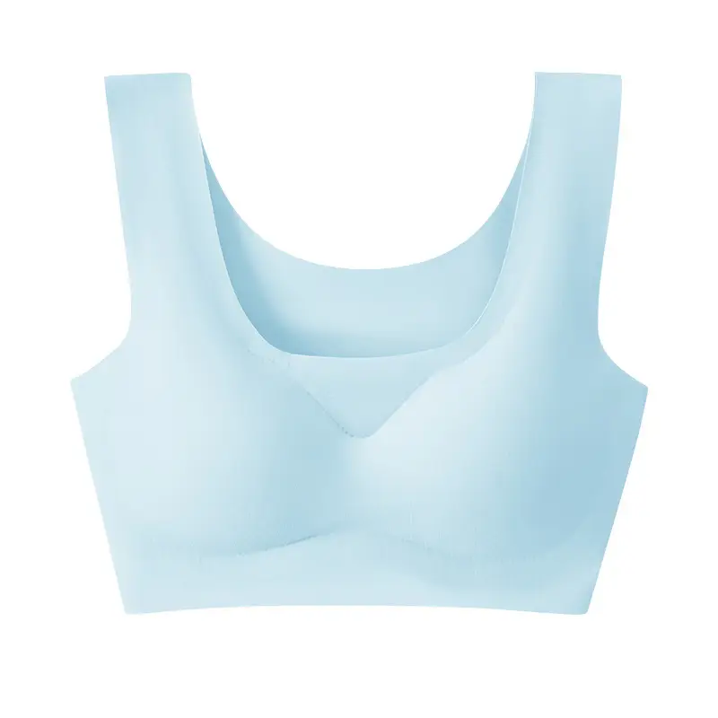 Seamless Intimates Women's Thin Bra Small Breast Push-Up No Rims Sports Sleep Vest Style Thin Summer Bra