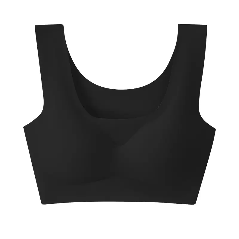 Seamless Intimates Women's Thin Bra Small Breast Push-Up No Rims Sports Sleep Vest Style Thin Summer Bra