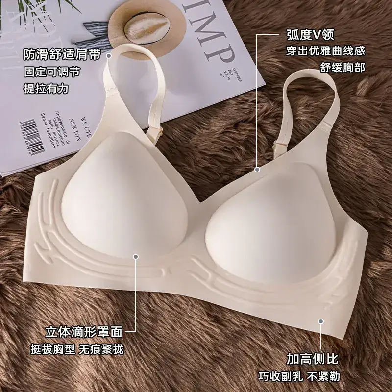 Women's Seamless Underwire Lifting Bra White - Image 8