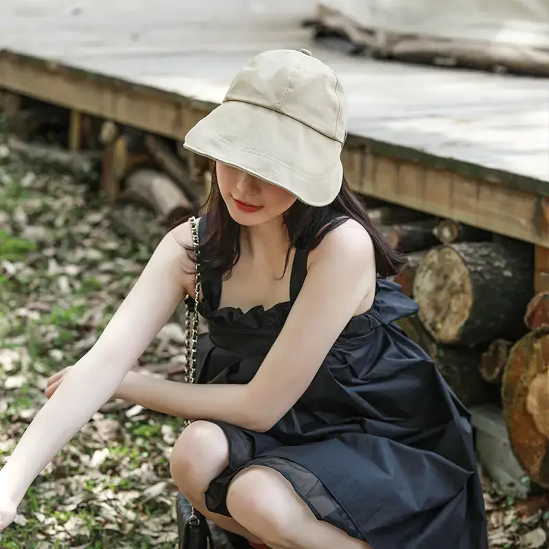 Women's Fisherman Hat Sunscreen Hat Bow Cap All Match - Image 7