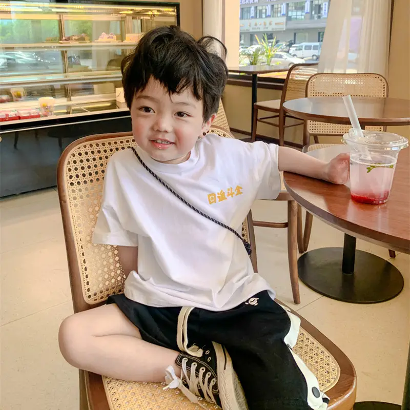 Boys Red National Print T-Shirt Shorts Set 2025 — feature 4