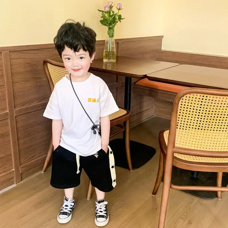 Boys Red National Print T-Shirt Shorts Set 2025 — feature 5